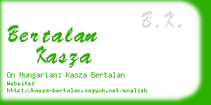 bertalan kasza business card